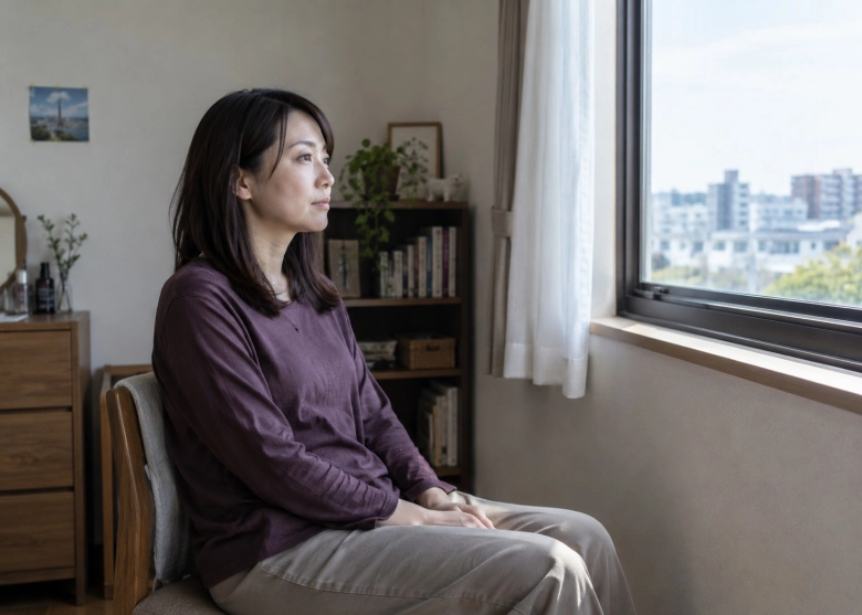 一人で静かな時間を取る女性